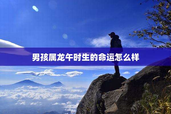 男孩属龙午时生的命运怎么样
