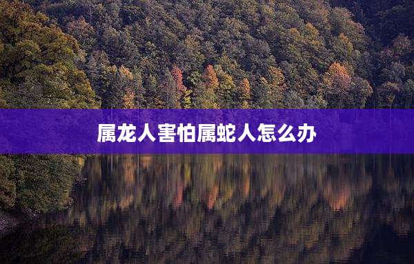 属龙人害怕属蛇人怎么办