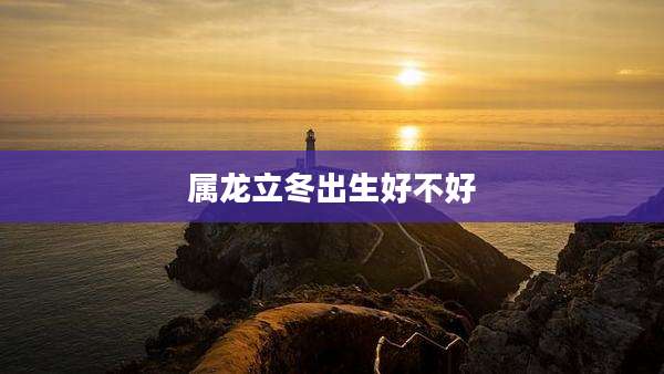 属龙立冬出生好不好