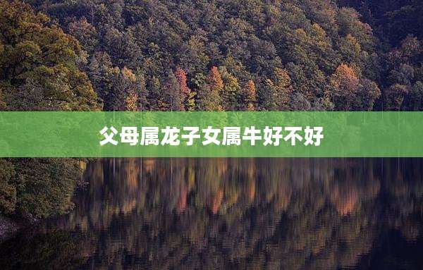 父母属龙子女属牛好不好