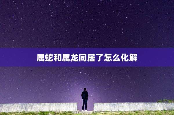 属蛇和属龙同居了怎么化解