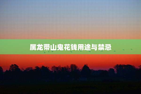 属龙带山鬼花钱用途与禁忌