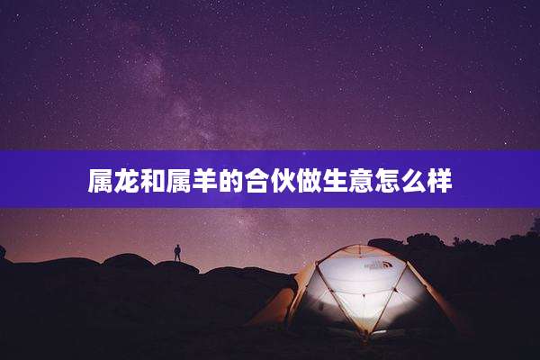 属龙和属羊的合伙做生意怎么样