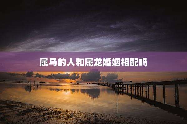 属马的人和属龙婚姻相配吗