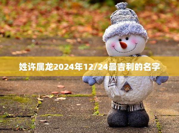 姓许属龙2024年12/24最吉利的名字