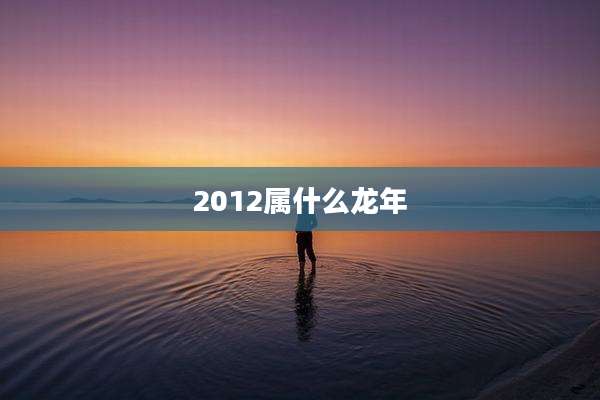 2012属什么龙年