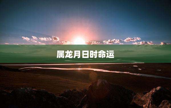 属龙月日时命运