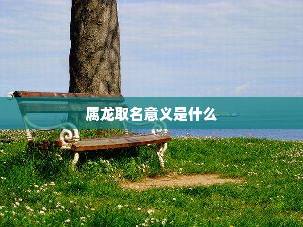 属龙取名意义是什么