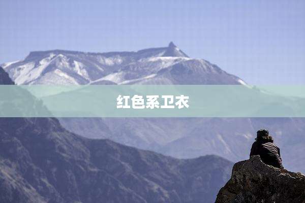 红色系卫衣