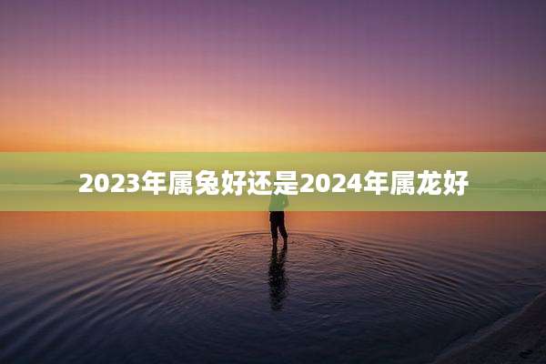 2023年属兔好还是2024年属龙好