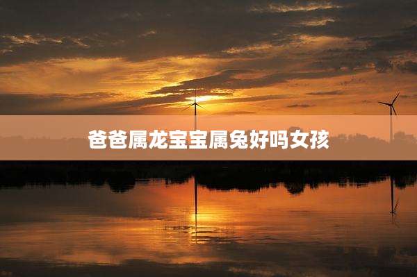 爸爸属龙宝宝属兔好吗女孩