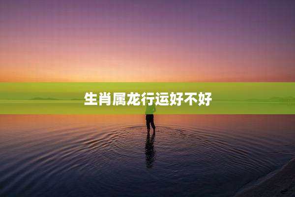 生肖属龙行运好不好