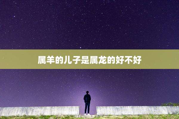 属羊的儿子是属龙的好不好