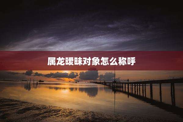 属龙暧昧对象怎么称呼