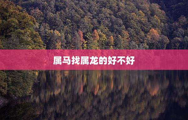 属马找属龙的好不好