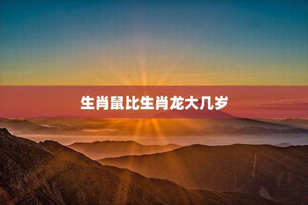 生肖鼠比生肖龙大几岁