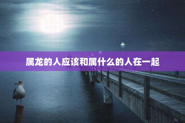 属龙的人应该和属什么的人在一起