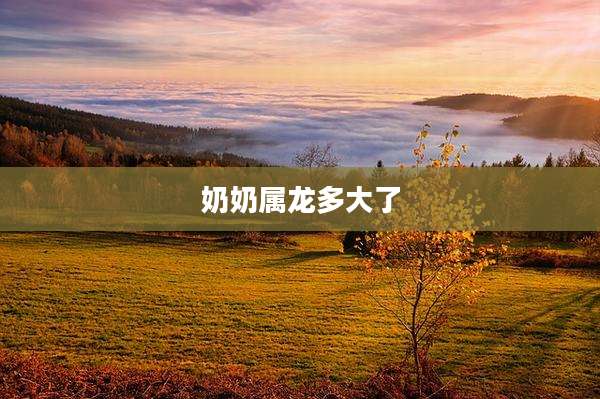 奶奶属龙多大了