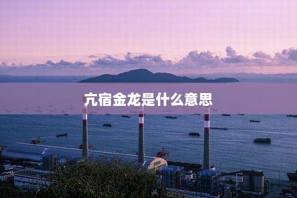 亢宿金龙是什么意思