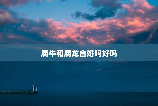 属牛和属龙合婚吗好吗