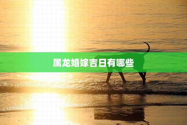属龙婚嫁吉日有哪些
