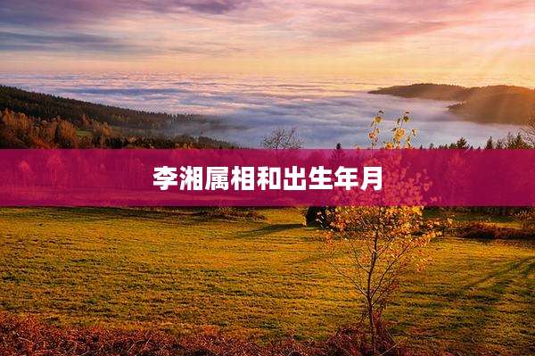 李湘属相和出生年月
