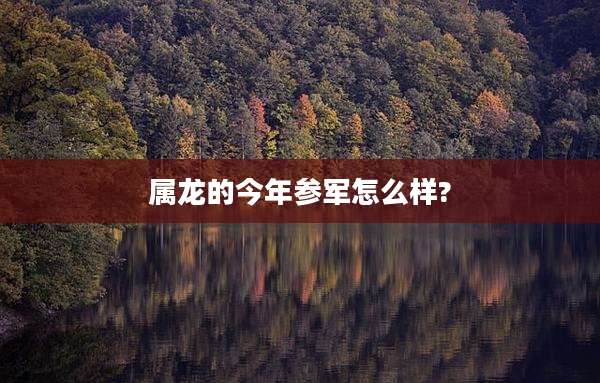 属龙的今年参军怎么样?