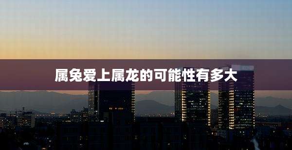 属兔爱上属龙的可能性有多大