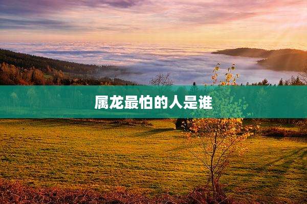 属龙最怕的人是谁