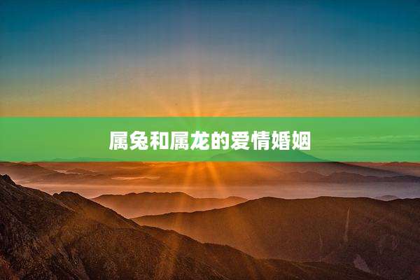 属兔和属龙的爱情婚姻