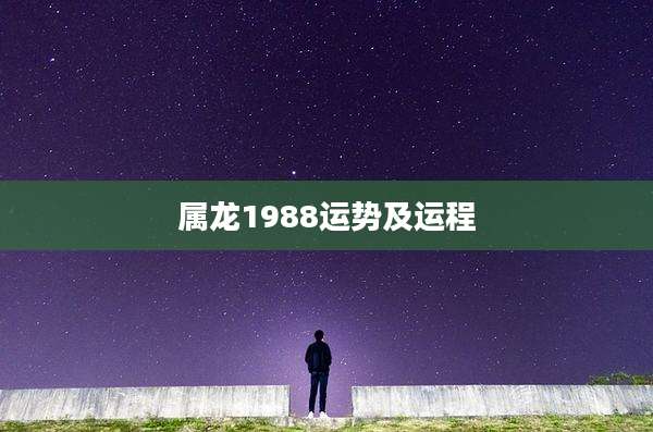 属龙1988运势及运程