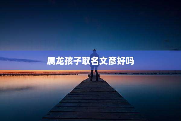 属龙孩子取名文彦好吗