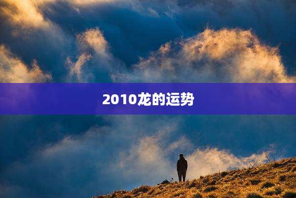 2010龙的运势