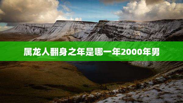 属龙人翻身之年是哪一年2000年男