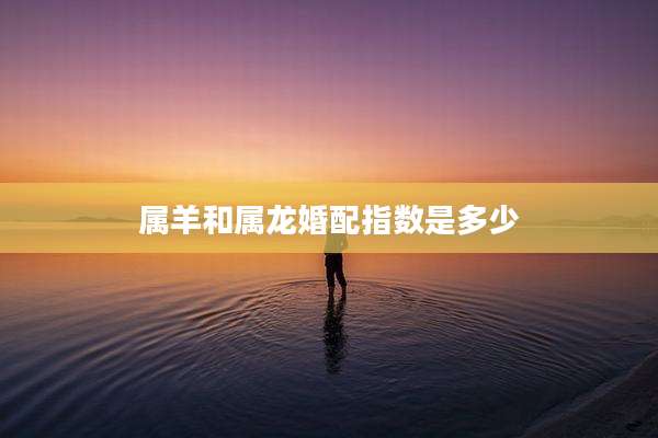 属羊和属龙婚配指数是多少