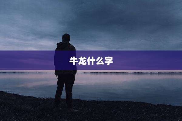 牛龙什么字