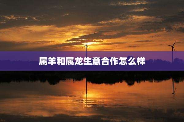 属羊和属龙生意合作怎么样