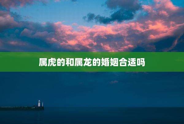 属虎的和属龙的婚姻合适吗
