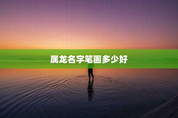 属龙名字笔画多少好