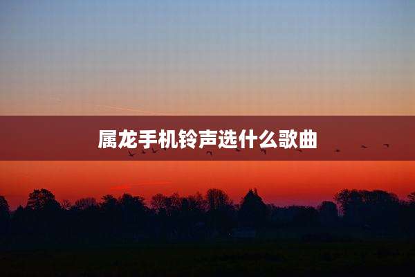 属龙手机铃声选什么歌曲