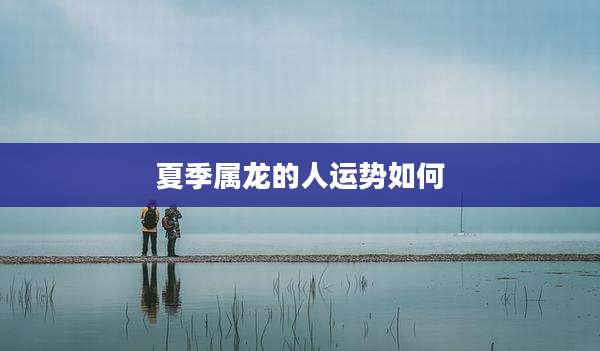 夏季属龙的人运势如何