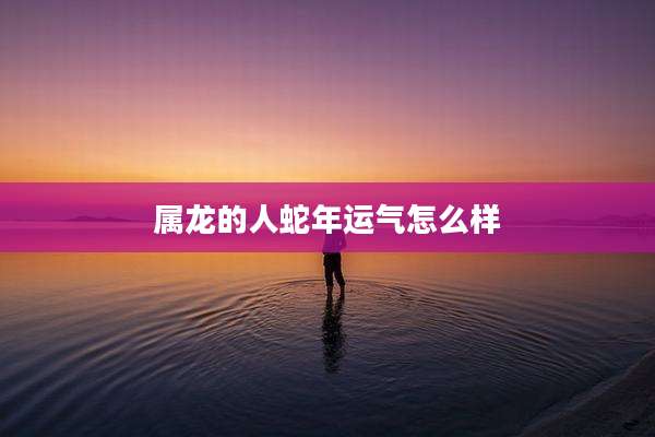 属龙的人蛇年运气怎么样