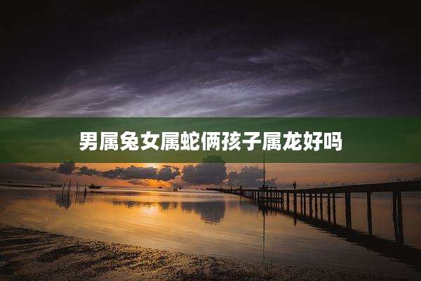 男属兔女属蛇俩孩子属龙好吗