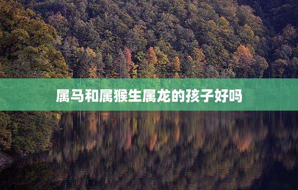 属马和属猴生属龙的孩子好吗