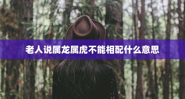 老人说属龙属虎不能相配什么意思