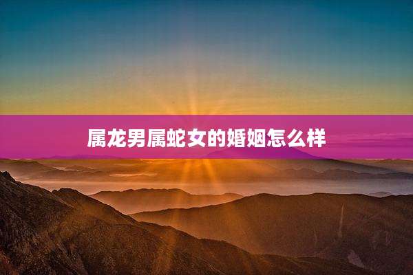 属龙男属蛇女的婚姻怎么样