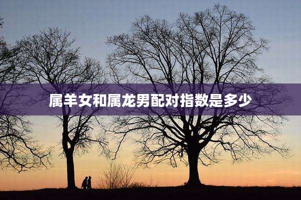 属羊女和属龙男配对指数是多少