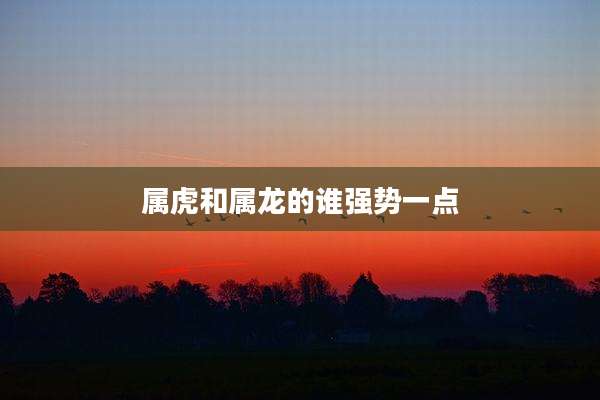 属虎和属龙的谁强势一点