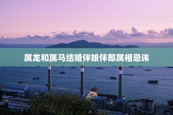 属龙和属马结婚伴娘伴郎属相忌讳