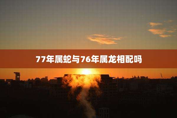 77年属蛇与76年属龙相配吗